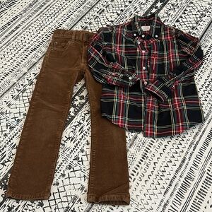 J.Crew Crewcuts Boys Holiday Outfit Size 4-5